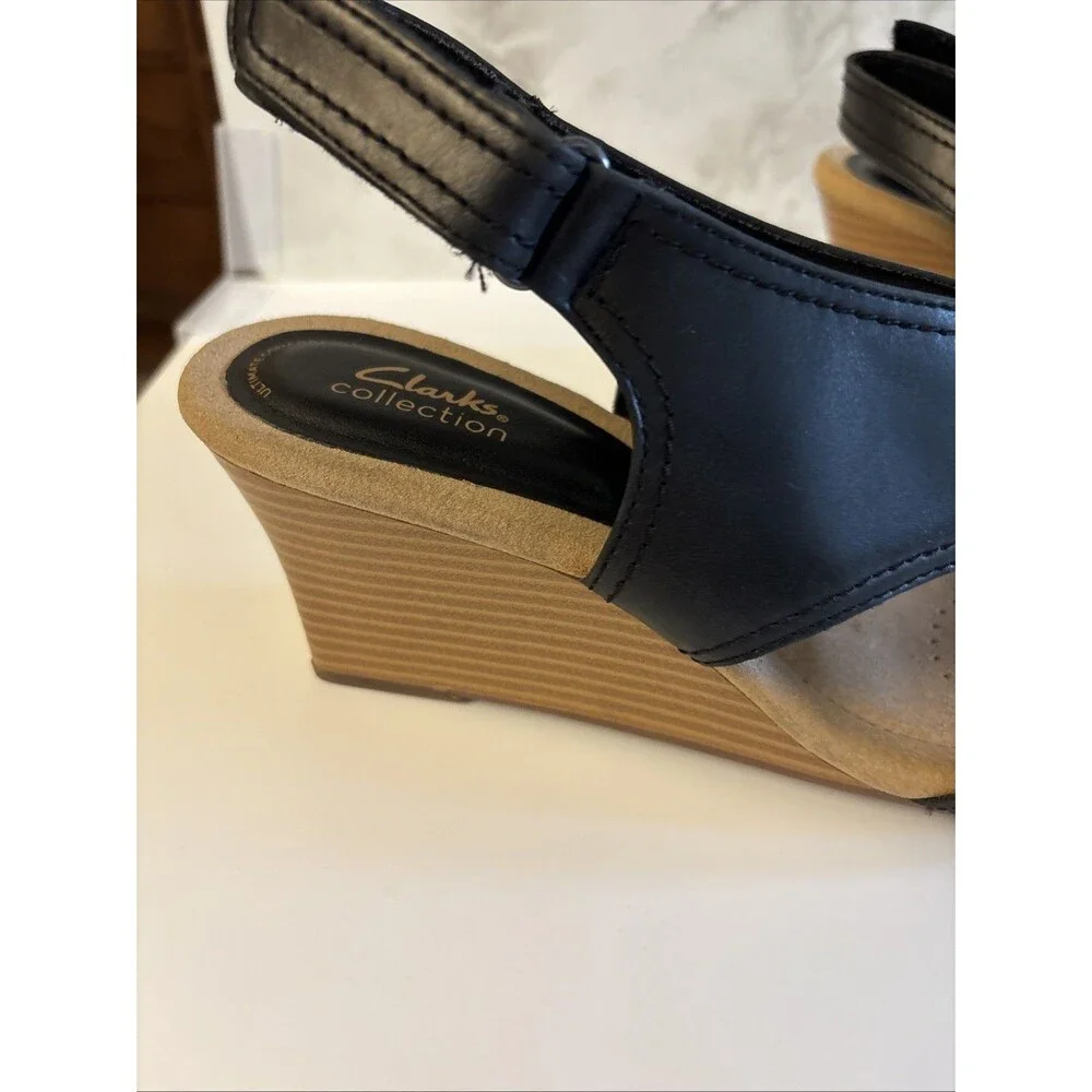 Clark's Wedge Sandals Kyara Aster Sz 10 EUC City Chic